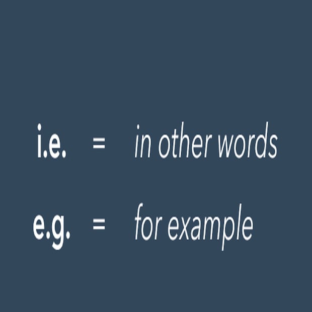লাতিন শব্দের সংকোচিত রূপ হল i.e / e.g। i.e-র ফুল ফর্ম হল-- id est। e.g-র ফুল ফর্ম হল-- exempli gratia। i.e ব্যবহার হয় ইংরেজিতে দ্যাট ইজ কথাটি বোঝানোর জন্য। e.g ব্যবহার হয় ইংরেজিতে ফর এক্সামপেল কথাটি বোঝানোর সংকোচিত রূপ হিসেবে। 