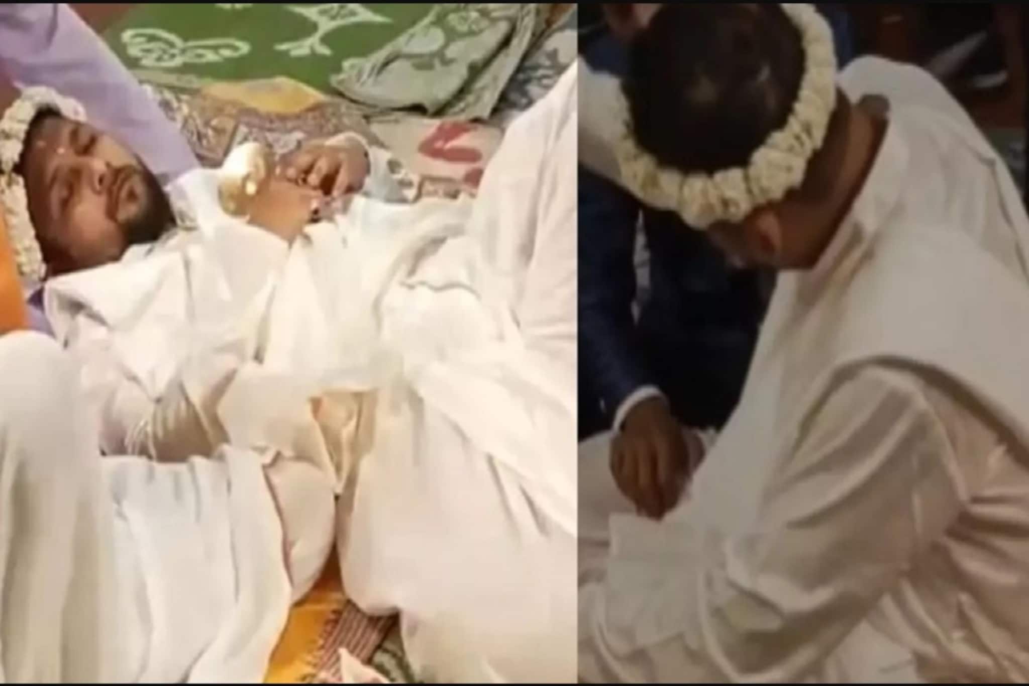 পুরোহিতের কোলেই লুটিয়ে পড়লেন বর! মদ্যপ পাত্রকে ধরল কাল-ঘুমে! তারপর? ভাইরাল ভিডিও