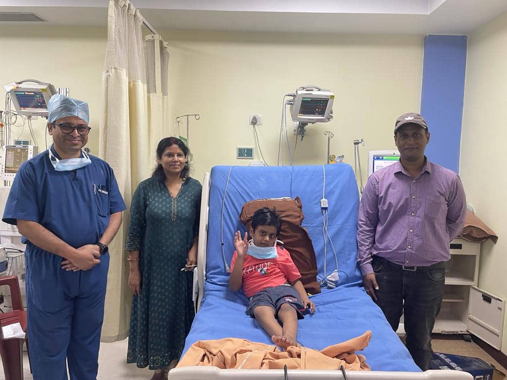 Dr. Dipanjan Chatterjee along with patient & family