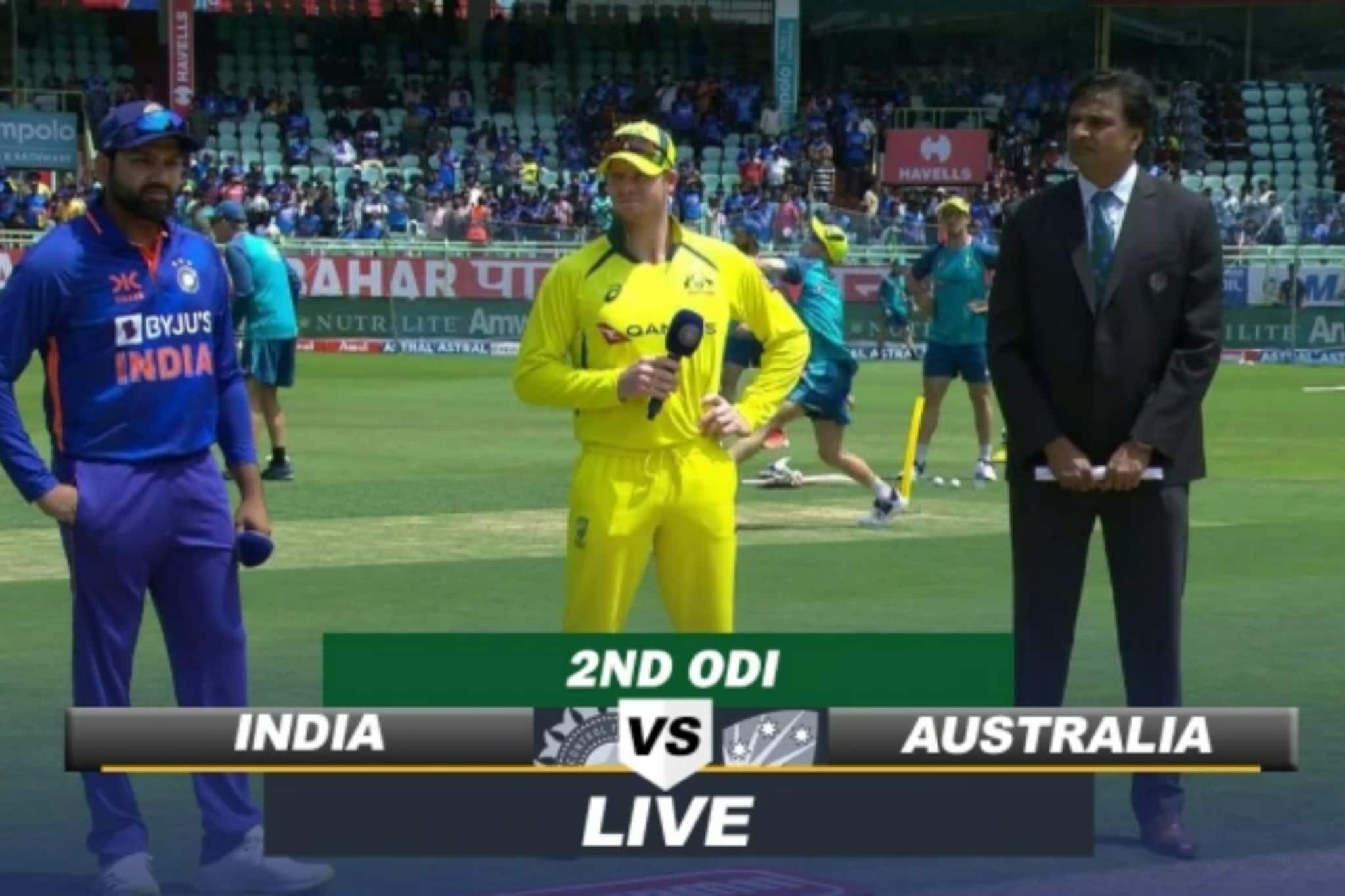 দুই দলে মোট ৪ পরিবর্তন,দ্বিতীয় ওডিআইতে টস জিতে ভারতকে ব্যাটিংয়ের আমন্ত্রণ অজিদের