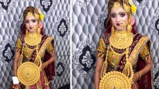 তাঁর  গয়না ও মেক আপ দেখে নেটিজেনদের চক্ষু চড়কগাছ