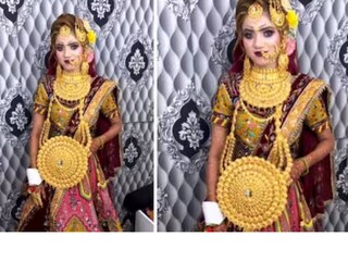 তাঁর  গয়না ও মেক আপ দেখে নেটিজেনদের চক্ষু চড়কগাছ