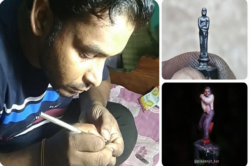  রঞ্জন চন্দ, পশ্চিম মেদিনীপুর: শিল্পকে ভালবাসা তাঁর। শিল্পের মধ্যে দিয়ে নতুন কিছু করার ভাবনা বারবার শিহরিত করত তাঁকে। একের পর এক আন্তর্জাতিক ক্ষেত্রে নিজেকে প্রতিষ্ঠা এবং শিল্পে নতুন নতুন জিনিস আবিষ্কার পশ্চিম মেদিনীপুরের প্রসেনজিৎ কর-এর। (Ranjan Chanda)