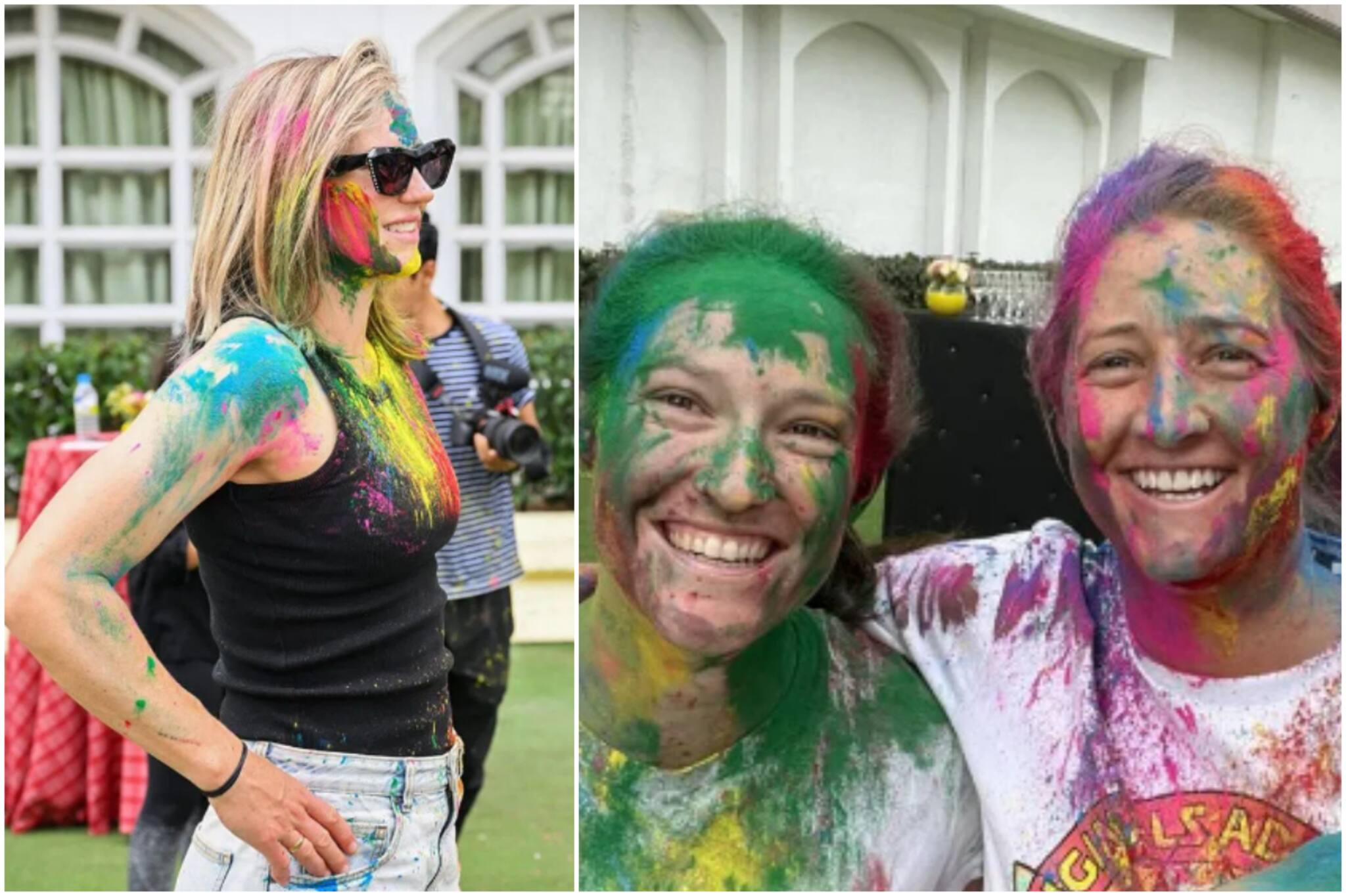 বারবার সাবান-শ্যাম্পু দিয়েও উঠছে না রং, ডব্লুউপিএলে রং খেলে মাথায় হাত বিদেশীদের