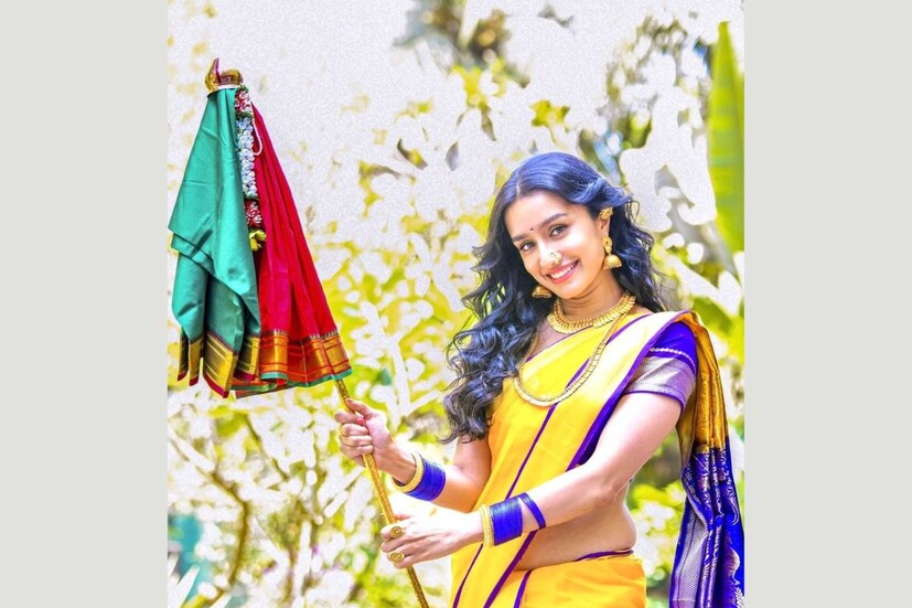 একটি হলুদ মহারাষ্ট্রীয় শাড়িতে শ্রদ্ধা কাপুর ঐতিহ্যবাহী। (ছবি: ইনস্টাগ্রাম)