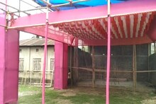 বাসন্তী পুজোর আয়োজন জটেশ্বরের হাজরাপাড়ায়, পাঁচদিন ধরে একত্রিত থাকে গোটা পাড়া