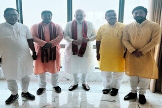 অমিত শাহের সঙ্গে বৈঠকে শুভেন্দু অধিকারী সহ রাজ্যের নেতারা৷ 