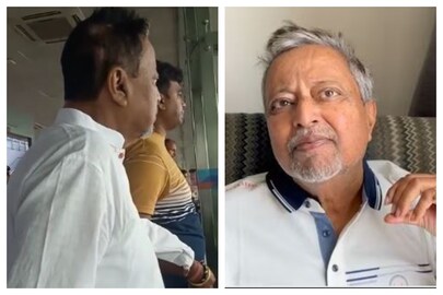 শনিবার দিল্লি বিমানবন্দরে ফেরার অপেক্ষায় মুকুল রায়৷ 