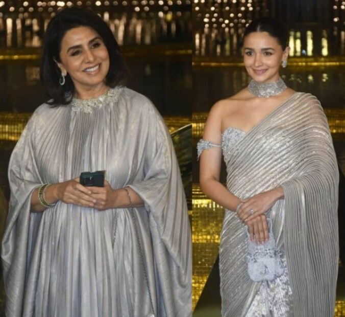 এছাড়া উপস্থিত ছিলেন নীতু সিং ও আলিয়া ভাট। শাশুড়ি-বউমার একসঙ্গে একই রঙের পোশাক সকলের নজর কেড়েছিল।