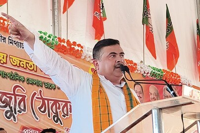 মুখ্যমন্ত্রীকে চ্যালেঞ্জ শুভেন্দু অধিকারীর