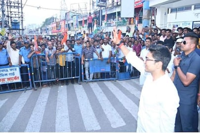 মুর্শিদাবাদে অভিষেক বন্দ্যোপাধ্যায়৷ 