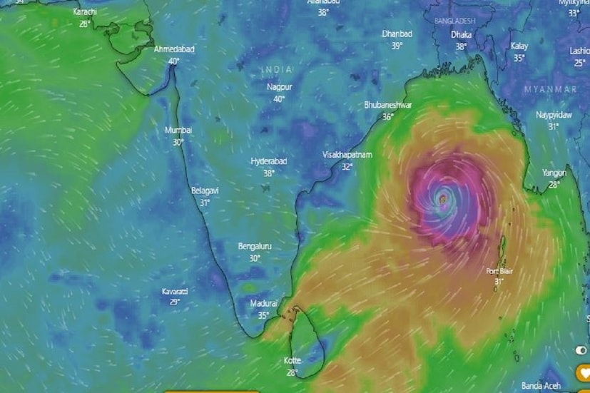 সমুদ্রতলের তাপমাত্রা  ২৬.৫ ডিগ্রি সেলসিয়াস ভারতের মৌসম বিভাগ জানিয়েছে সাইক্লোন একটি পরিস্থিতি শুরু হয়৷ তীব্র সাইক্লোনিক পরিস্থিতি তৈরি হয়েছে৷ যার চারদিক থেকে প্রবল দ্রুত গতিতে হাওয়া বইতে থাকে৷ সাইক্লোন সমুদ্রতলে তৈরি হতে গেলে ২৬.৫ ডিগ্রি সেলসিয়াসের ওপর হতে হয়৷ Photo Courtesy- Windy 