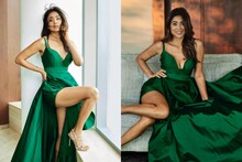 ডিপ কাট নেকে উন্মুক্ত বিভাজিকা! হাই থাই স্লিট গাউনে উত্তাপ বাড়ালেন শ্রিয়া