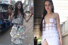 এ আবার কোন উরফি! কাগজের পোশাক পরে রাস্তায় কী করছেন? জাবরা ফ্যানের কীর্তি ভাইরাল