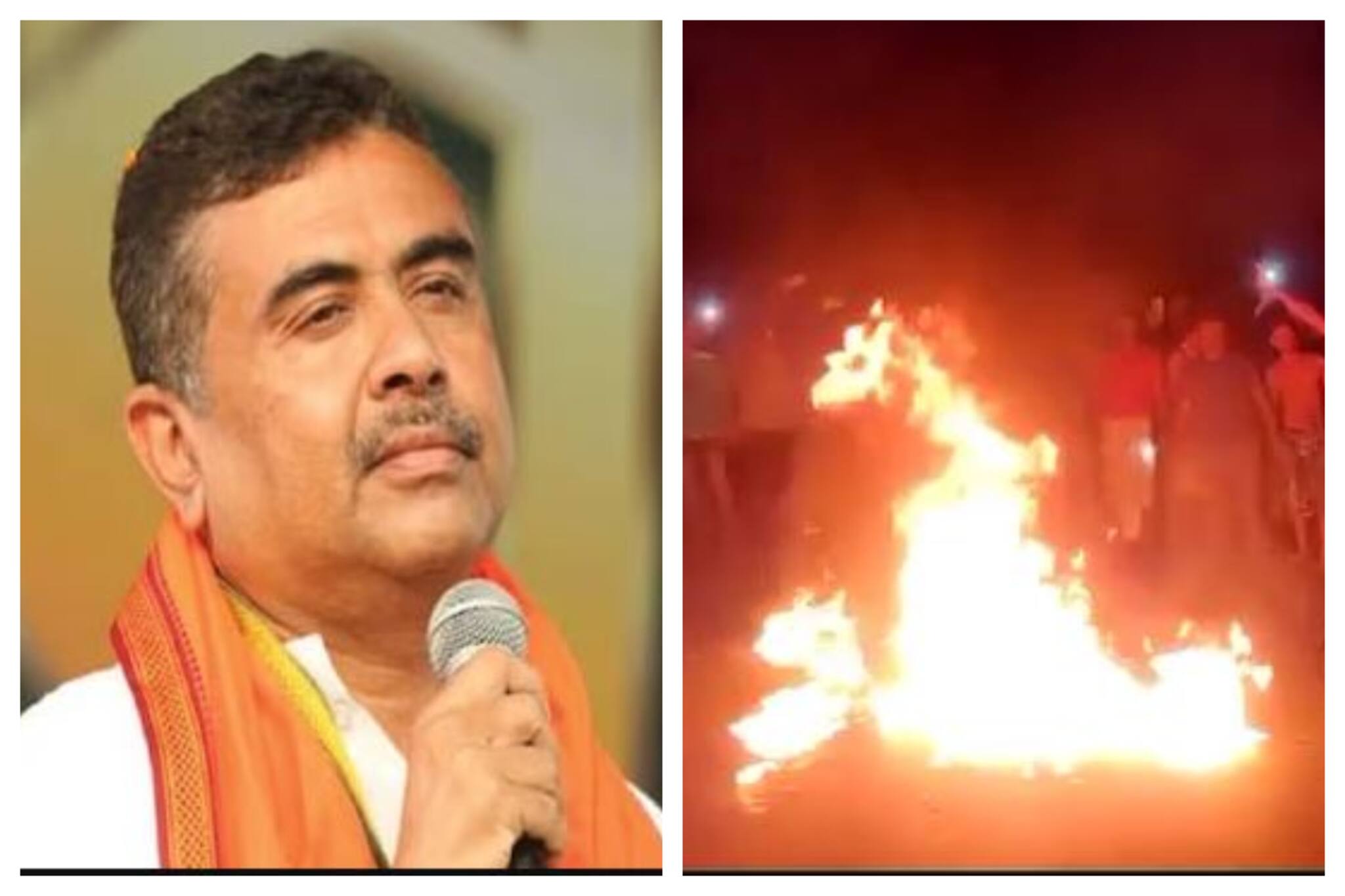 শুভেন্দুর কনভয়ের গাড়ির ধাক্কায় যুবকের মৃত্যু? দিঘাগামী রাস্তায় অবরোধ, আগুন