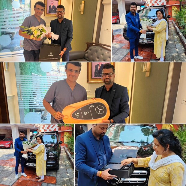 এদিন মার্সিডিজ-এর তরফ থেকে সৌরভ ও ডোনা গঙ্গোপাধ্যায়ের হাতে চাবি তোলার ছবি সোশ্যাল মিডিয়ায় পোস্ট করে।