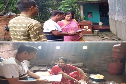 নমুনা নিয়ে বাড়ি-বাড়ি তৃণমূল প্রার্থীরা