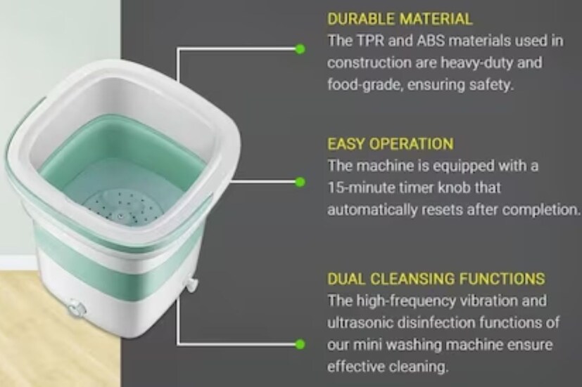 জেনে নেওয়া যাক বিস্তারিত—  এটি হল Octra Mini Folding Washing Machine। যেকোনও মানুষ চাইলে Amazon থেকে মাত্র ২,৯৯৯ টাকায় এটি কিনে নিতে পারেন। দীর্ঘ ভ্রমণ বা ব্যবসায়িক ভ্রমণের জন্য একটি খুবই ভাল একটি গ্যাজেট।