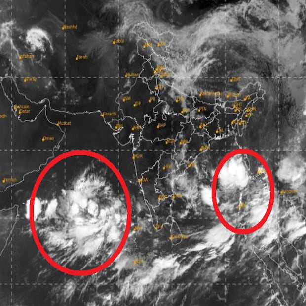 আইএমডি- র পূর্বাভাস অনুযায়ি ৫ জুন দক্ষিণ পূর্ব আরব সাগরে তৈরি হচ্ছে সাইক্লোনিক সার্কুলেশন৷ যা আগামী ২৪ ঘণ্টায় নিম্নচাপে পরিণত হবে৷ এরপরেই সমুদ্রের ওপরেই শক্তিবৃদ্ধি করে সাইক্লোনে পরিণত হওয়ার সম্ভাবনা প্রবল৷ Photo Courtesy- IMD/ Satellite Image