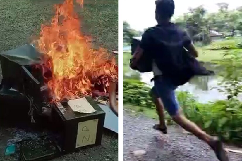 কোথাও আবার ব্যালট পেপারে আগুন ধরিয়ে দেওয়া হয়। কোথাও আবার ভাতের ফ্যান, জল ঢেলে দেওয়া হয়েছে ব্যালট বক্সে। পুলিশ নিরাপত্তারক্ষীদের সামনে জেলায় জেলায় পোলিং অফিসারদের মাথায় বন্দুক ঠেকিয়ে চলেছে নাগাড়ে ছাপ্পা ভোট।