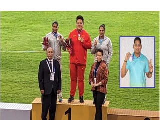 এশিয়ান অ্যাথলেটিক চ্যাম্পিয়নশিপ ২০২৩ এ শটপাট থ্রো প্রতিযোগিতায় দেশের হয়ে রুপো জয়  আভা খাটুয়া