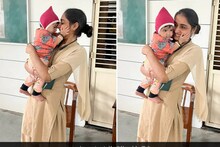 মা পরীক্ষা দিচ্ছেন, কান্না থামিয়ে শিশুকে সামলে রেখে নন্দিত মহিলা কনস্টেবল