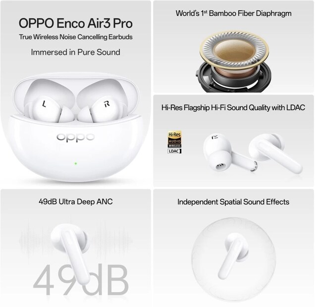  Oppo Enco Air3 Pro Review: এই কেসে একটি LED আলো যোগ করা হয়েছে। চার্জ করার জন্য একটি USB টাইপ সি পোর্ট যুক্ত করা হয়েছে, যাতে গ্রাহকরা কেসের ব্যাটারি ব্যবহার করতে নিজেদের স্মার্টফোনের চার্জার ব্যবহার করতে পারে।