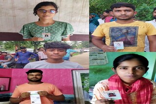 মুখে চওড়া হাসি, প্রথমবার ভোট দিতে এসে বিরাট উ‍ত্‍সাহ যুবক যুবতীদের
