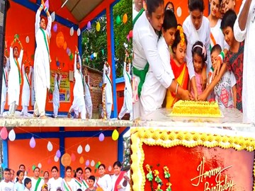 কেক কেটে, হিন্দি গানে যোগব্যায়াম, এভাবে জন্মদিনে নাচলেন মহিলারা