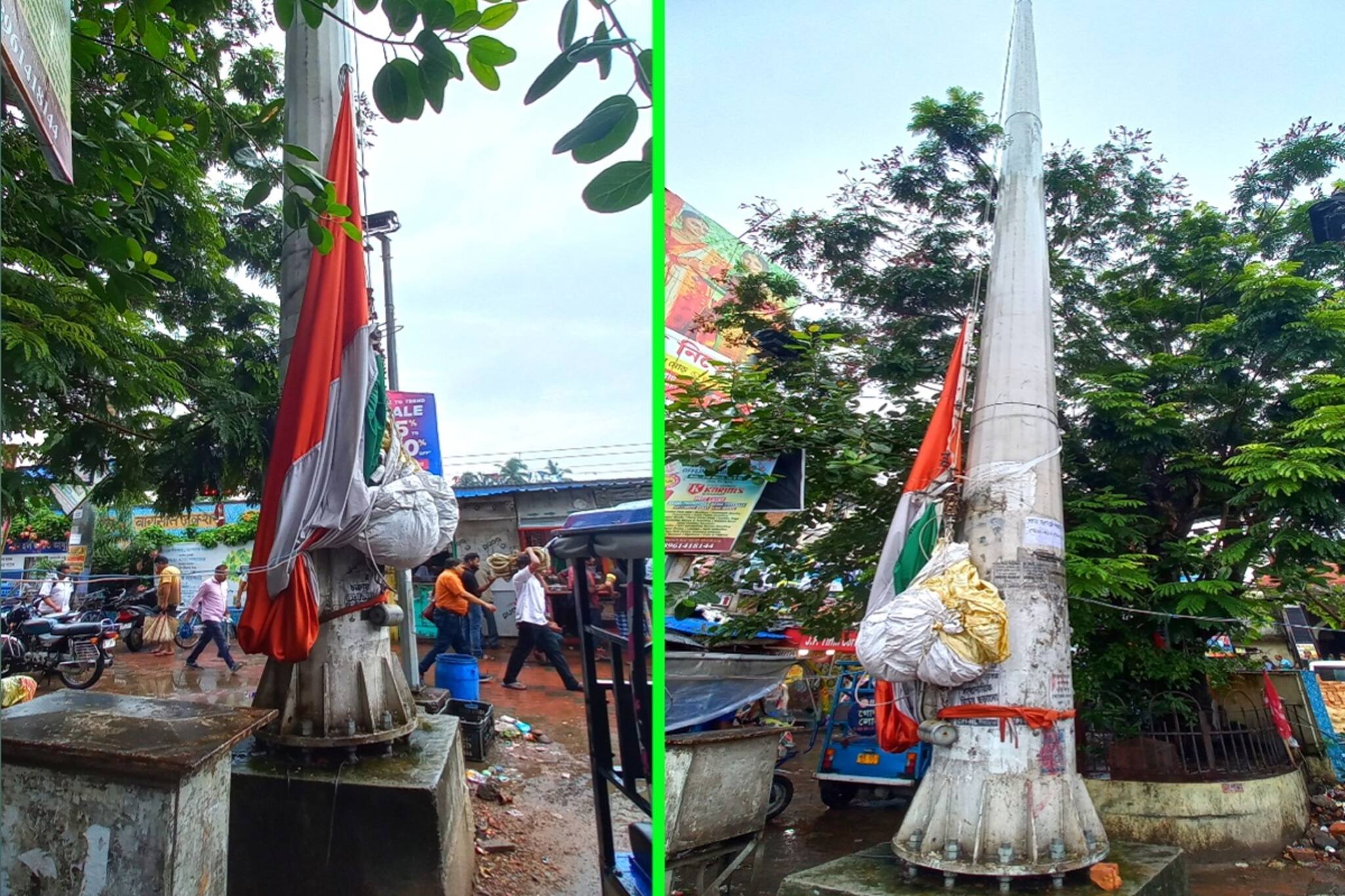 শেষে জাতীয় পতাকার অবমাননা! রেলের কাণ্ডে চক্ষু চড়কগাছ