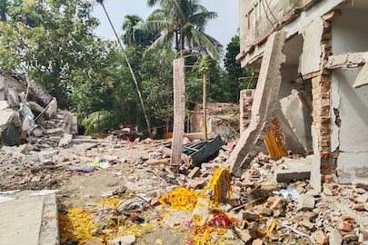 বিস্ফোরণস্থলের ছবি৷ 