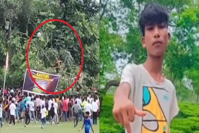 মড়মড় করে হঠাৎ শব্দ, ফুটবল ম্যাচ চলাকালীন দর্শকশুদ্ধ ডাল ভাঙল মাঠেই, রইল ভিডিও