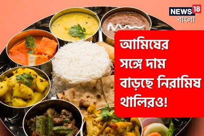 আমিষের সঙ্গে এবার পাল্লা নিয়ে বাড়ছে নিরামিষ থালির দাম