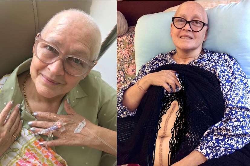 পেটে অস্ত্রোপচারের ক্ষতচিহ্ন বয়ে বেড়াচ্ছেন বর্ষীয়ান অভিনেত্রী। কঠিন দিনগুলিতে কীভাবে তাঁর কাছের মানুষেরা তাঁকে মনোবল জুগিয়ে চলেছেন, সেটাও ফুটে উঠল ছবিতে।