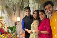 গণেশ পুজোয় ফ্রেমবন্দি বলিপাড়ার চর্চিত যুগল! ‘প্রাক্তন’ কার্তিকের বাড়িতে সারা