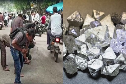 যেন সিনেমার দৃশ‍্য! রাস্তায় ছড়িয়ে প্রচুর ‘হিরে’, দেখেই ঝাঁপিয়ে পড়লেন অনেকে