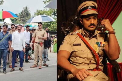 পুলিশের পোশাকে পাহাড়ি রাস্তায় দেব!