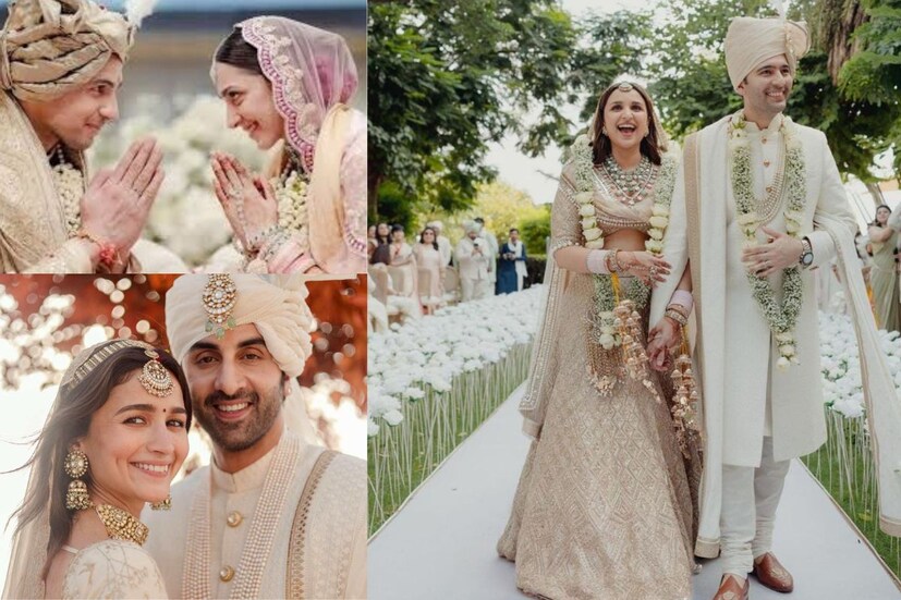 বরমালাও প্রায় এক। আলিয়া ভাট যেরকম ছিমছাম মেহেন্দি পরেছিলেন, পরিণীতি তাই। ফলে প্রশ্ন উঠছেই।