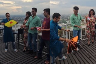 ‘চার অবতার’-এর বিশ্বকর্মা পুজো, প্রসেনজিৎ ওড়ালেন ঘুড়ি, লাটাই হাতে জয়া-সৃজিত