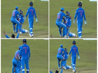 ভারতীয় অধিনায়ক রোহিত শর্মা  স্লিপে একটি ক্যাচ ধরেন আর ঠিক এর পরেই রোহিতকে দৌড়ে এসে আলিঙ্গন বিরাট কোহলি - Photo Courtesy- X Video grab 