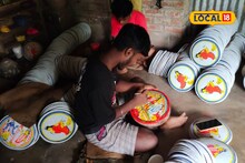 রাত পোহালেই লক্ষ্মীপুজো, সরাতে এঁকে কোজাগরী আরাধনার প্রস্তুতি তুঙ্গে