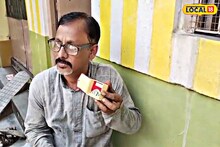 স্লেটে লেখার পেনসিলের উপর পাঁচ মিলিমিটারের দুর্গা প্রতিমা তৈরি করলেন রানাঘাটের শিল্পী