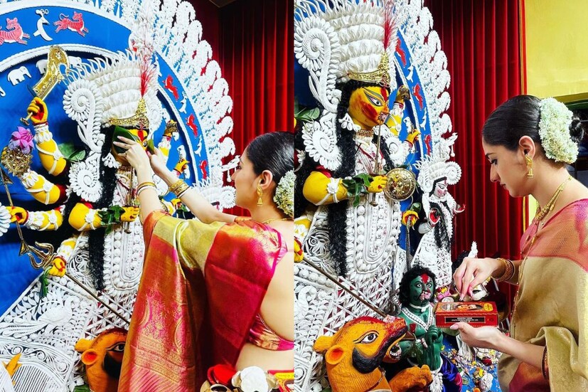 বিজয়ায় একেবারে অন্য মেজাজে ধরা দিলেন দুর্নিবার সাহা এবং ঐন্দ্রিলা সেন থুড়ি মোহর। গত মার্চে সাত পাক ঘুরেছিলেন 'সারেগামাপা' খ্যাত গায়ক এবং প্রসেনজিৎ চট্টোপাধ্যায়ের সহকারী।