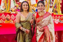 বাংলা সিরিয়ালের নায়িকা পা রাখলেন রানির পুজোয়, তারকার সঙ্গে মঞ্চে উঠলেন অদ্রিজা