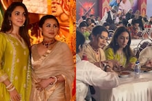 মণ্ডপে বসে শালপাতায় খিচুড়ি-লাবড়া খেলেন রানি-কিয়ারা, সপ্তমীতে নায়িকাদের পেটপুজো