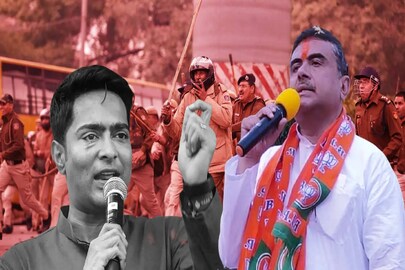 শুভেন্দুর নিশানায় তৃণমূলের ধরনা!