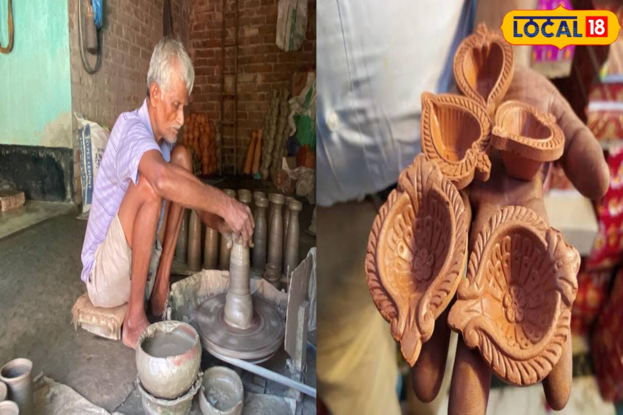 চিরাচরিত নয় কারুকার্য করা প্রদীপেই মজেছে বাঙালি