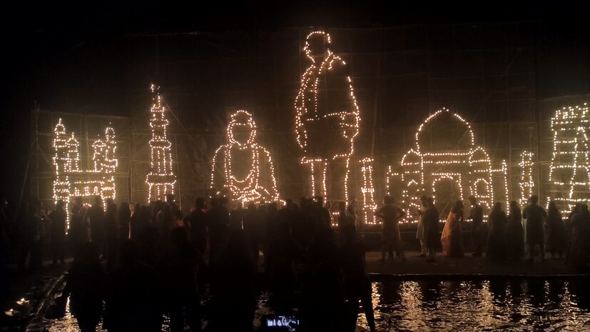 আলোর উৎসব দীপাবলিতে অভিনব দৃশ্য দেখা গেল আইআইটি খড়গপুরে।