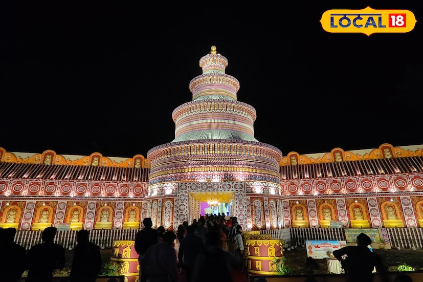 কৃষ্ণনগর শক্তিনগর এম এন বি ক্লাবের এ বছরের বিশেষ আকর্ষণ চীনের বৌদ্ধ মন্দির।