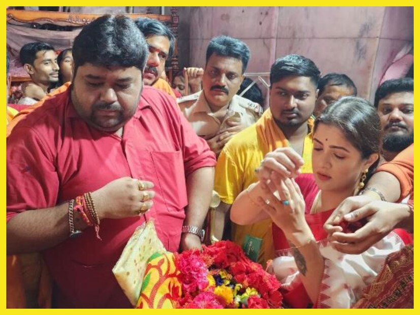 মাতৃগর্ভ থেকে পুজো দেওয়ার ছবি সোশ্যাল মিডিয়ায় শেয়ার করেছেন অভিনেত্রী ৷ ছবি সৌজন্যে ইনস্টাগ্রাম ৷ 
